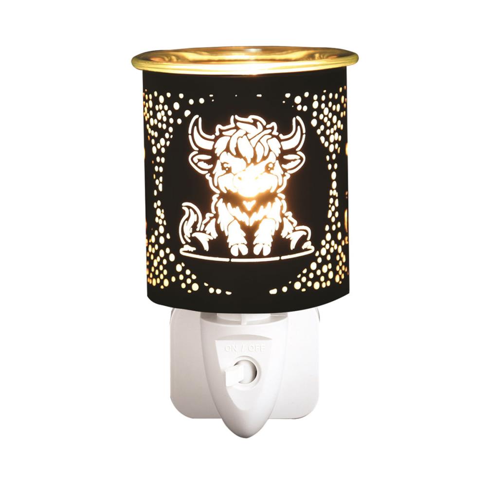 Aroma Black & Gold Highland Cow Plug In Wax Melt Warmer £13.04